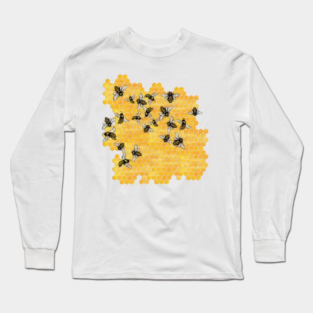 Sagittarius Honeybees Long Sleeve T-Shirt by feedmepixiedust